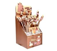 Capybara Lot de 48 stylos à encre gel lisse, 0,5 mm, pour soulager le stress, fournitures scolaires pour récompenses en classe, étudiants, fêtes, cadeaux pour la maison, les filles et les