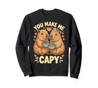 Capybara Love Cute Couple Noodle Hearts Valentine Sweatshirt