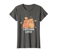 Capybara Lover Animal Rongeur Capybaras T-Shirt, Femme, Asphalte, XS