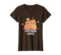 Capybara Lover Animal Rongeur Capybaras T-Shirt, Femme, Marron, M