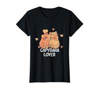 Capybara Lover Animal Rongeur Capybaras T-Shirt, Femme, Noir, 3XL