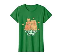 Capybara Lover Animal Rongeur Capybaras T-Shirt, Femme, Vert Kelly, 3XL