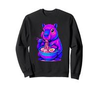 Capybara Mange Nouilles Ramen Cuisine Japonaise Retro Sweatshirt