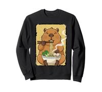 Capybara Mangeant des Nouilles Ramen Japonais Anime Graphique Mignon Sweatshirt