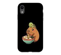 Capybara Manger des Nouilles Ramen Mignon Kawaii Tortue Coque pour iPhone XR