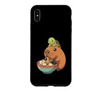 Capybara Manger des Nouilles Ramen Mignon Kawaii Tortue Coque pour iPhone XS Max