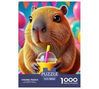 Capybara Mignon 1000 Pièces Puzzle Le Cadeau Parfait pour La Famille Et Les Amis Petits Animaux Mignons Cadeaux pour Femmes, Cadeaux pour Hommes Adultes Et Enfants À Partir De 14 Ans38x26cm/1000pcs