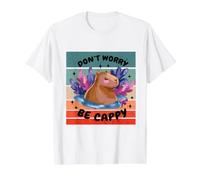 Capybara Mignon Animal édifiant ne Vous inquiétez Pas Cappy T-Shirt Graphique avec Valeur, Homme, Blanc, M