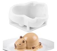 Capybara Moule en silicone anti-adhésif pour muffins, gelée, dessert, pudding, argile, savon, cupcake