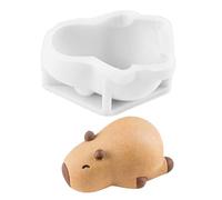 Capybara Moule en silicone pour bonbons, moule anti-adhésif facile à démouler, pour pudding, dessert, muffin, gelée, gâteau, argile