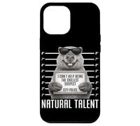 Capybara Mugshot Chillest Suspect Natural Talent Drôle Coque pour iPhone 12 Pro Max