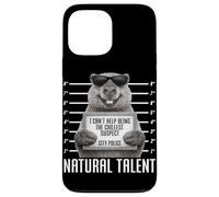 Capybara Mugshot Chillest Suspect Natural Talent Drôle Coque pour iPhone 13 Pro Max