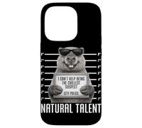 Capybara Mugshot Chillest Suspect Natural Talent Drôle Coque pour iPhone 14 Pro