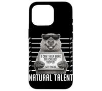 Capybara Mugshot Chillest Suspect Natural Talent Drôle Coque pour iPhone 16 Pro