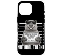 Capybara Mugshot Chillest Suspect Natural Talent Drôle Coque pour iPhone 16 Pro Max