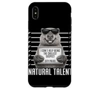 Capybara Mugshot Chillest Suspect Natural Talent Drôle Coque pour iPhone XS Max
