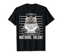Capybara Mugshot Chillest Suspect Natural Talent Drôle T-Shirt