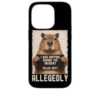 Capybara Mugshot I Was Napping During The Incident Coque pour iPhone 14 Pro