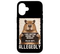 Capybara Mugshot I Was Napping During The Incident Coque pour iPhone 16