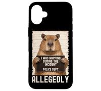 Capybara Mugshot I Was Napping During The Incident Coque pour iPhone 16 Plus