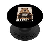 Capybara Mugshot I Was Napping During The Incident PopSockets PopGrip Adhésif