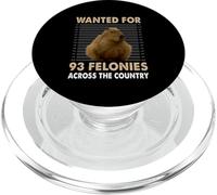 Capybara Mugshot recherché pour 93 Crimes à Travers Le Pays PopSockets PopGrip pour MagSafe