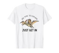 Capybara n'a Pas Le Temps d'expliquer Le mème des Dinosaures T-Shirt Graphique avec Valeur, Homme, Blanc, S