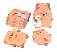 Capybara Notes adhésives - 60 feuilles par livre - Intercalaires - Notes autocollantes mignonnes - Pour bureau, maison, école, enseignant, Noël, anniversaire, travail, salle de ollège