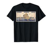 Capybara Onsen Hot Spring Woodblock Art Social Pun Japanese T-Shirt
