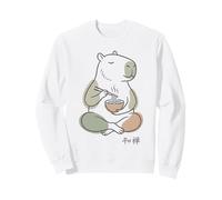 Capybara Peaceful Zen Ramen Nouilles Minimaliste Sabi Wabi Sweatshirt