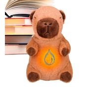 Capybara Peluche Capybara - Adorable jouet en peluche - Peluche douce - Capybaras - Respiration de mignonne remplie - Stress apaisant des animaux avec lumière musicale - Pour adultes et