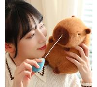 Capybara Peluche Capybara mignonne avec sac à dos de tortue Capybara Poupées mignonnes Capybara Plushies Cochon d'eau Peluche Capibara