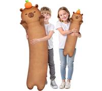 Capybara Peluche Longue 5 Tailles, Rembourrage 120% supplémentaire, Coussin corporel géant, en Peluche, Kawaii, Mignon, Grand Coussin corporel, Chat, Cadeau pour Fille, 110 cm