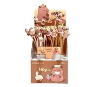 CAPYBARA PENS - Adorable Cartoon Writing Supplies for School and Office | Ensemble de stylo à encre animale mignon, papeterie amusante pour les adolescents pour, accessoires de bureau c