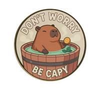 Capybara Plaque humoristique en métal Motif jeu de mots