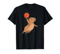 Capybara Playing Sports Wild Animal Rodents Basketball T-Shirt