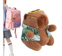 Capybara Plush Charm - Decorative Bag Accent Piece, Soft Ornament for Personal Styling, Cute Animal Accessory, Fashion Keychain Plush with Trendy Sunglasses, Lightweight Carry Keychain for Displaying