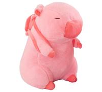 Capybara Plush Jouet en Peluche,Poupées en Peluche Capybala Oreiller Cadeau,PoupéE Capybara D’Foulard en Plush Douce Mignonne,Foulard en ClcIosis Douce, for Enfants Enfants Adultes (Tortue rose)