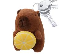 Capybara Plush Keychain - Cute Capybara Plush Toy, Soft Decorative Holding Fruit Animal Pendant For Boys And Girls, Backpack Charm, Gift For Kids, Fun Capybar Stuffed Toy, Keyring Accessory, Cute Anim