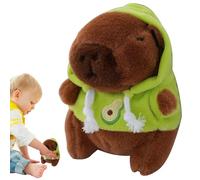 Capybara Plush Keychain + Stuffed Animal Design, Soft Plush Material, Cute Detailing + Animal Doll Key Ring For Backpack Purse Decoration, Girls Women Gift, Home Ornament + Perfect Fun Accessory