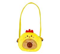Capybara Plush Purse, Animal Shaped Wallet, Plush Change Purse, Cartoon Capybara Bag, Stuffed Animal Purse, Adjustable Plush Bag, Capybara Stuffed Wallet, Cute Animal Wallet, Plush Key Holder