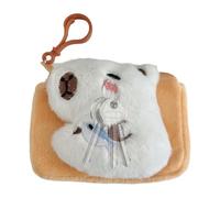 Capybara Plush Purse, Coin Bag Keychain, Adorable Animal Coin Bag, Stylish Capybara Handbag, Small Coin Pouch Key Ring, Fashionable Outfit Enhancement, Comfortably Chic for Coin and Money