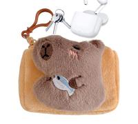 Capybara Plush Purse, Coin Bag Keychain, Adorable Animal Coin Bag, Stylish Capybara Handbag, Small Coin Pouch Key Ring, Fashionable Outfit Enhancement, Comfortably Chic for Coin and Money