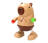 Capybara Plush Toy - Jouet en peluche de rongeurs de caricature de cartonne de fraise mignonne, Capybara mignonne, Plugies de coton marron - Csapybara Animal Snack Oreiller Super Soft Capybaras
