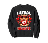 Capybara Portant des Nuances Saint Valentin I Steal 67 cœurs Sweatshirt