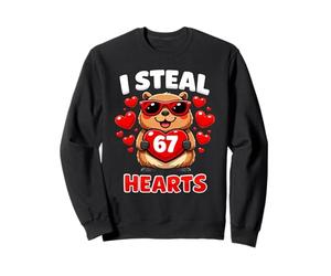 Capybara Portant des Nuances Saint Valentin I Steal 67 cœurs Sweatshirt