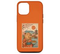 Capybara Portant Un Kimono Mangeant Takoyaki Fuji Cherry Blossoms Coque pour iPhone 12/12 Pro