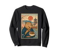 Capybara Portant Un Kimono Mangeant Takoyaki Fuji Cherry Blossoms Sweatshirt