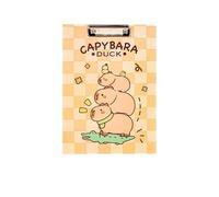 Capybara - Porte-bloc A4 de dessin animé - Joli tableau d'écriture durable, parfait pour les examens des étudiants, le travail de bureau et l'organisation d'études