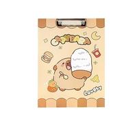 Capybara - Porte-bloc A4 de dessin animé - Joli tableau d'écriture durable, parfait pour les examens des étudiants, le travail de bureau et l'organisation d'études